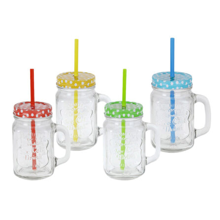 Teeglas Deckel Strohhalm Bunt bei Tee-Express kaufen