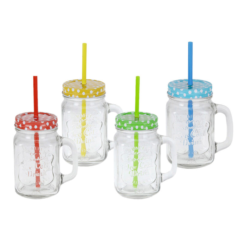 Teeglas mit Deckel und Strohhalm 1 Teeglas Deckel Strohhalm Bunt bei Tee-Express kaufen