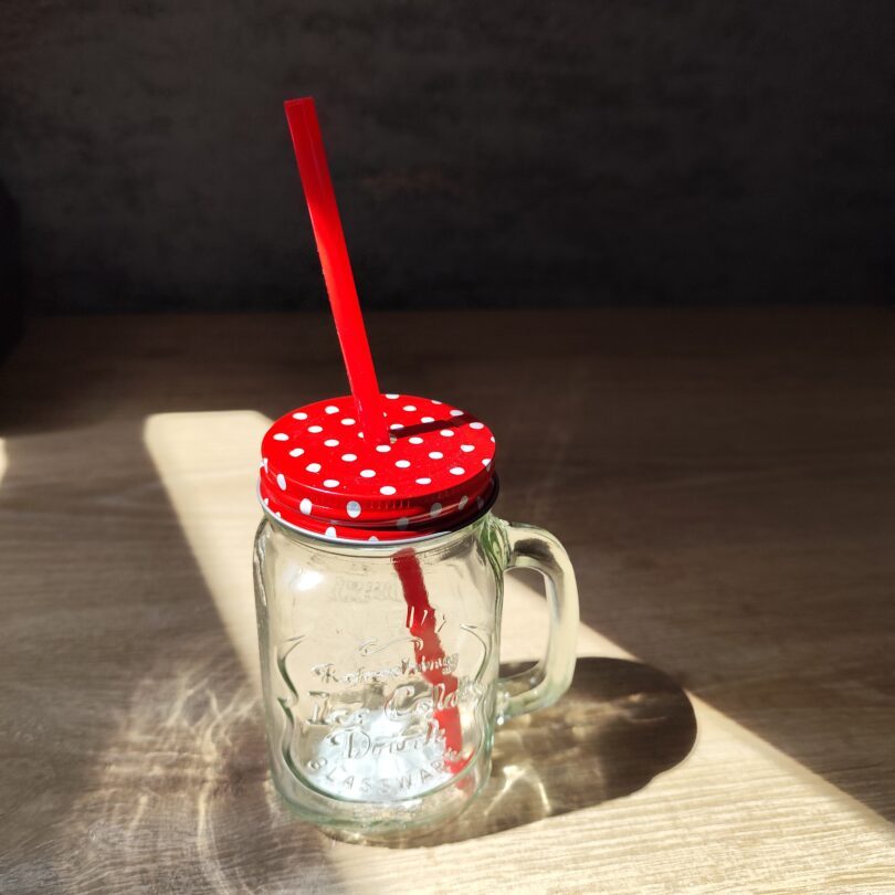 Teeglas mit Deckel und Strohhalm 3 Teeglas mit Deckel und Strohhalm – Bild 3