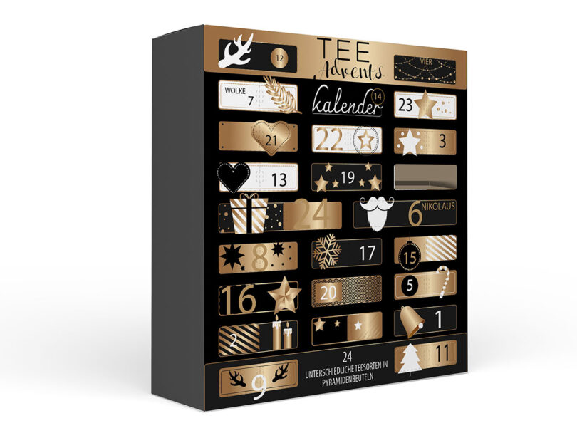 XL Tee Adventskalender Goldene Weihnachten 1 XL Tee-Adventskalender