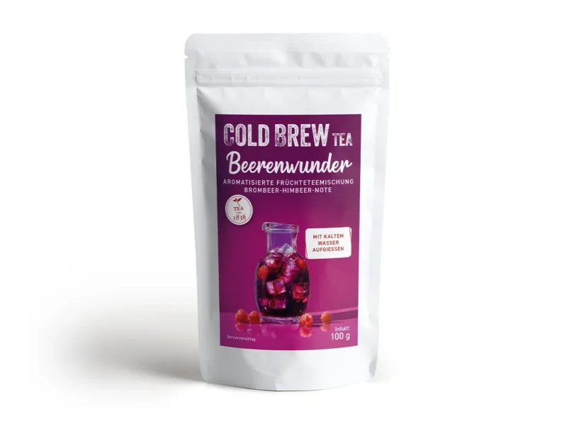 Cold Brew Beerenwunder 1 Cold Brew Beerenwunder Früchtetee mit Brombeer-Himbeer-Note im 100 g Beutel