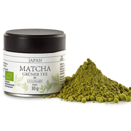 Culinary Matcha Bio aus Japan in Dose mit fein gemahlenem Matcha Pulver