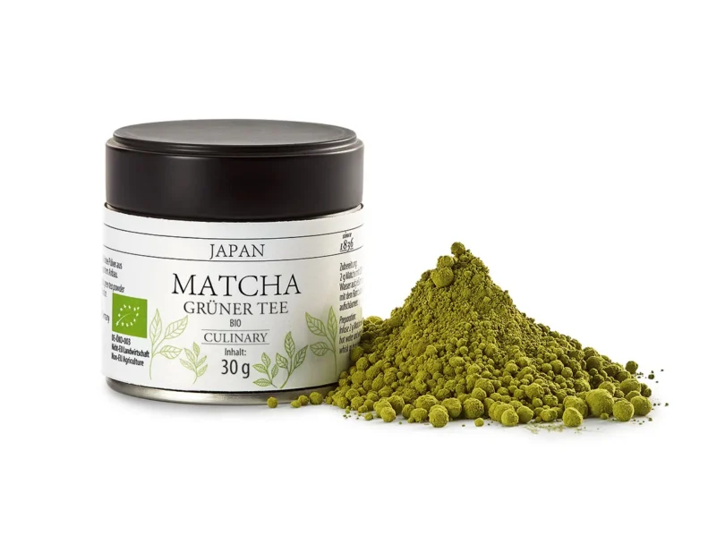 Culinary Matcha Bio aus Japan in Dose mit fein gemahlenem Matcha Pulver