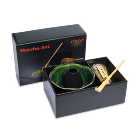 Premium Matcha Set mit Matcha-Schale, Bambusbesen und Zubehör in Geschenkbox